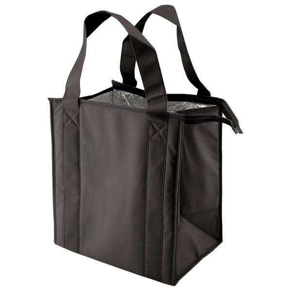Black - Reusable Thermo Tote - 12 x 8 x 13" (20 in. Handle)