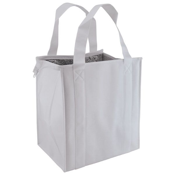 White - Reusable Thermo Tote - 13 x 10 x 15" (20 in. Handle)