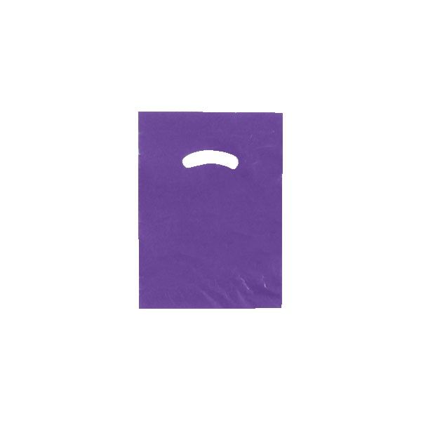 Purple - Super Glossy Plastic Bag - 9 x 12"