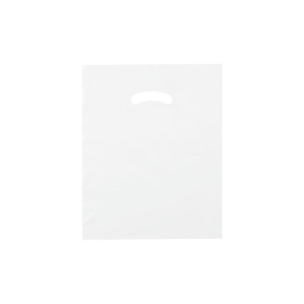 White - Super Glossy Plastic Bag - 12 x 15"