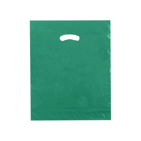 Dark Green - Super Glossy Plastic Bag - 15 x 18 x 4"