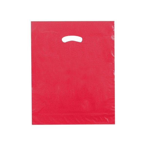 Red - Super Glossy Plastic Bag - 15 x 18 x 4"