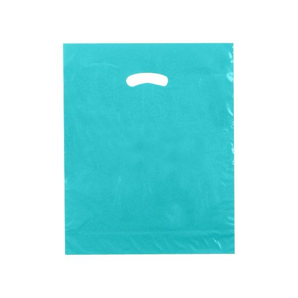 Teal - Super Glossy Plastic Bag - 15 x 18 x 4"