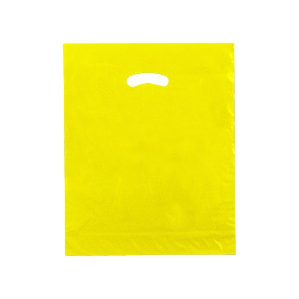 Yellow - Super Glossy Plastic Bag - 15 x 18 x 4"