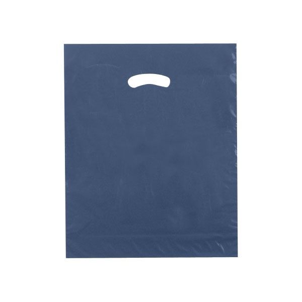 Navy Blue - Super Glossy Plastic Bag - 15 x 18 x 4"