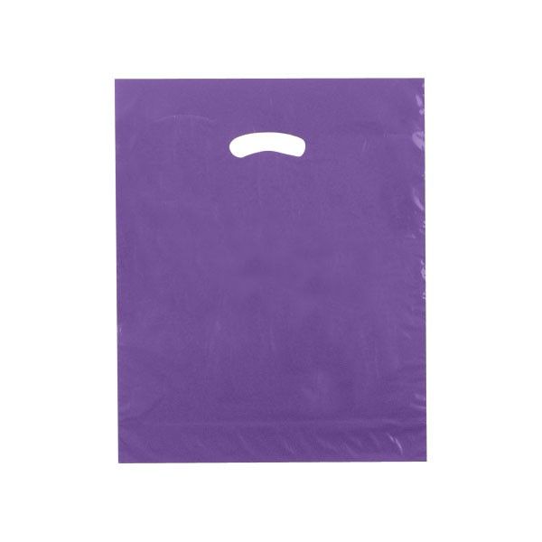 Purple - Super Glossy Plastic Bag - 15 x 18 x 4"