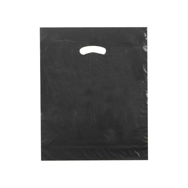 Black - Super Glossy Plastic Bag - 15 x 18 x 4"