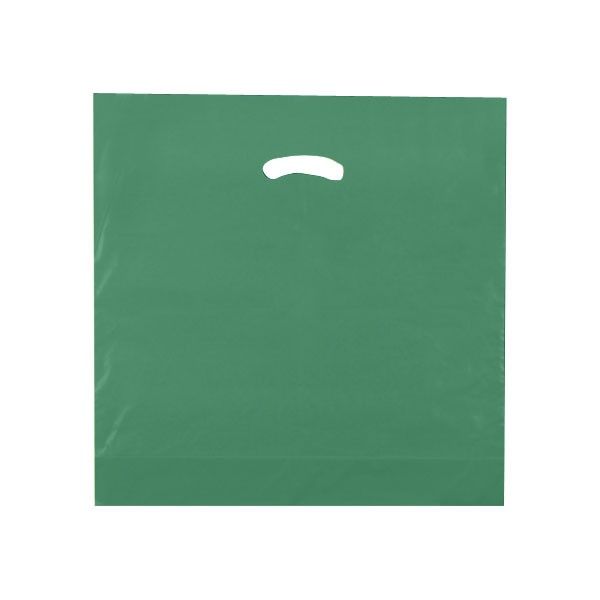 Dark Green - Super Glossy Plastic Bag - 18 x 18 x 4"
