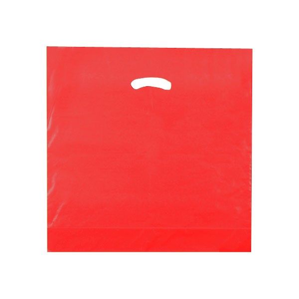 Red - Super Glossy Plastic Bag - 18 x 18 x 4"