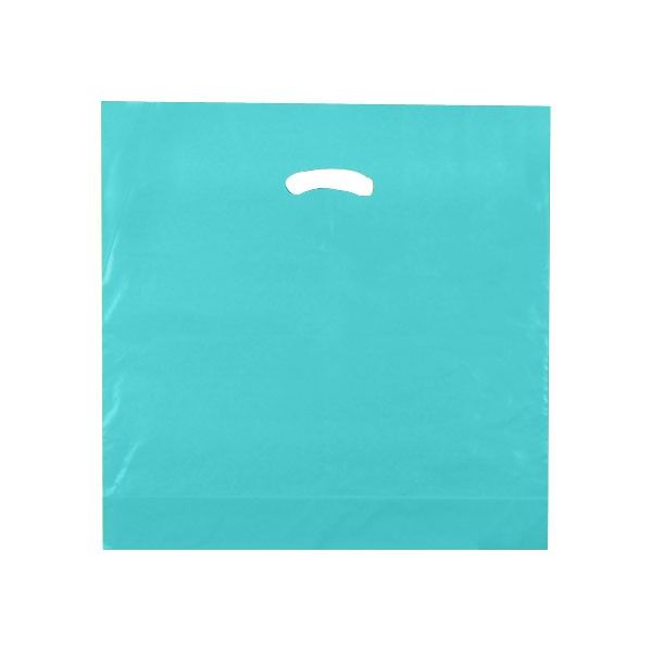 Teal - Super Glossy Plastic Bag - 18 x 18 x 4"
