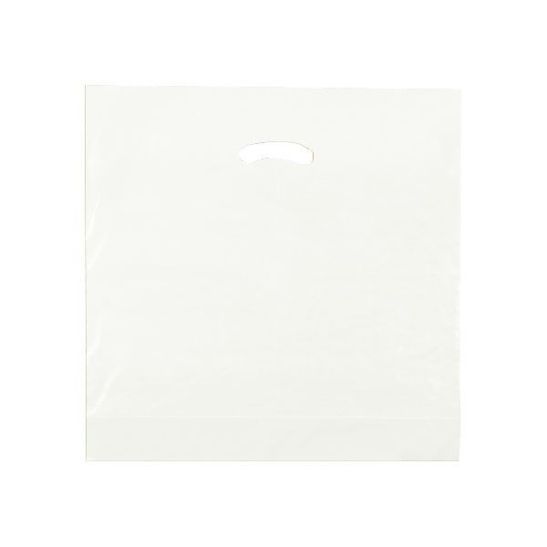 White - Super Glossy Plastic Bag - 18 x 18 x 4"