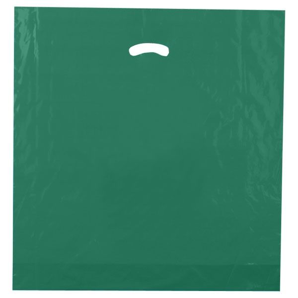 Dark Green - Super Glossy Plastic Bag - 20 x 20 x 5"