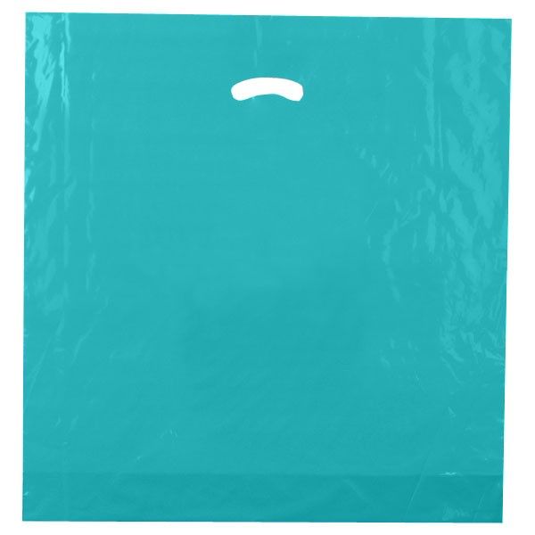 Teal - Super Glossy Plastic Bag - 20 x 20 x 5"