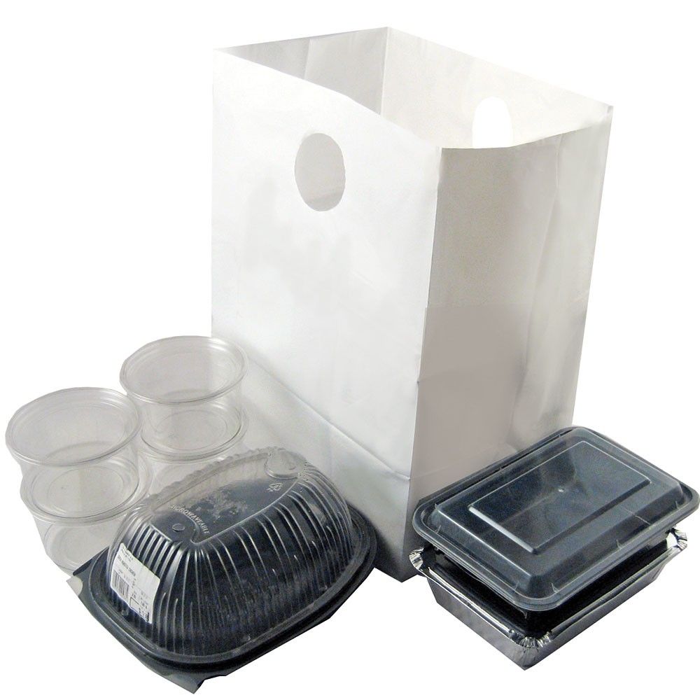 White - Roaster Bag - Cardboard Bottom - 12 x 9 x 16" (2 mil)