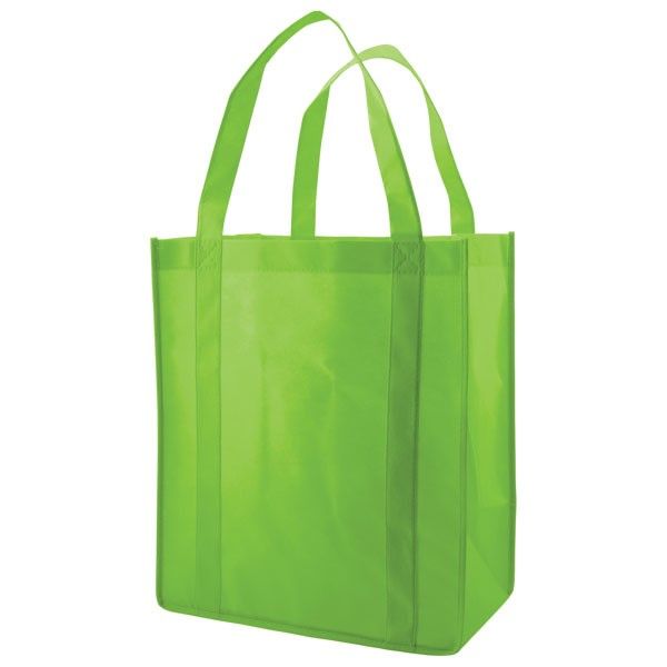 Lime - Non Woven Grocery Bag - 12 x 8 x 13"