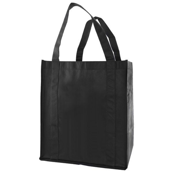 Black - Non Woven Grocery Bag - 13 x 10 x 15"