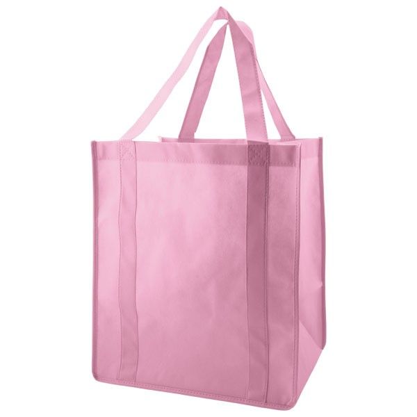 Hot Pink - Non Woven Grocery Bag - 13 x 10 x 15"