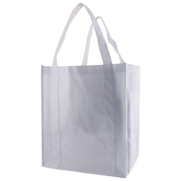 White - Non Woven Grocery Bag - 13 x 10 x 15"