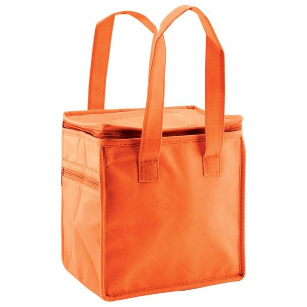 Orange - Reusable Thermo Lunch Tote - 8 x 6 x 8-1/2" (16in. Handle)