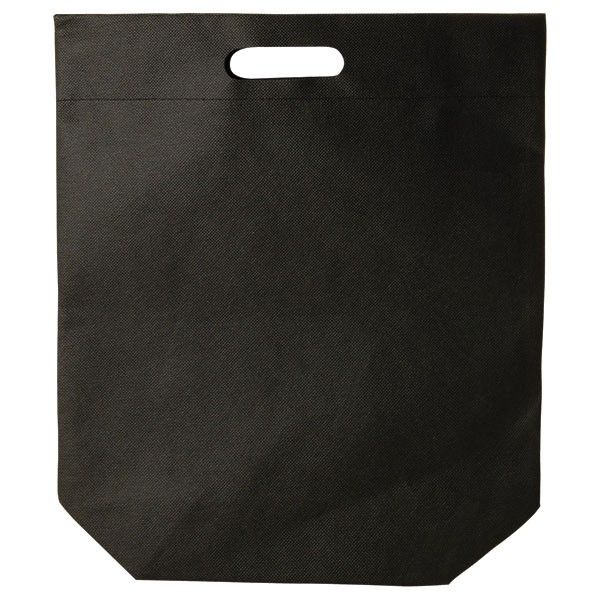 Black - Reusable Die-Cut Tote - 15 x 8" (4 Die-Cut Handle)