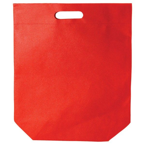 Red - Reusable Die-Cut Tote - 15 x 8" (4 Die-Cut Handle)