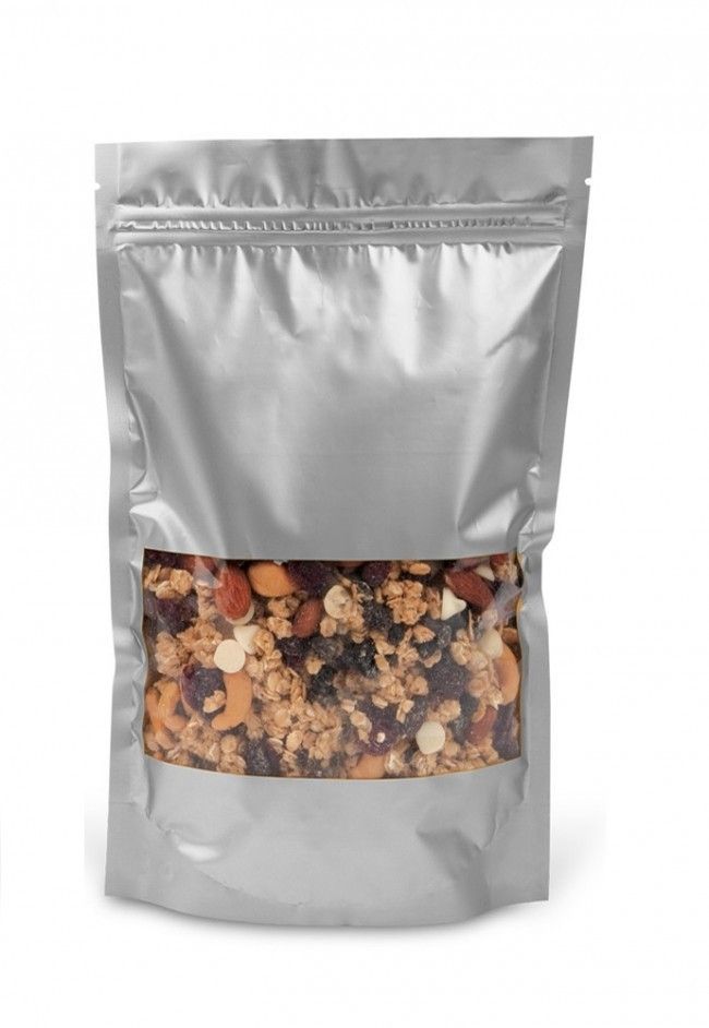 Satin Silver - Stand Up Zipper Pouch - 4-5/8 x 2 x 7-1/8"