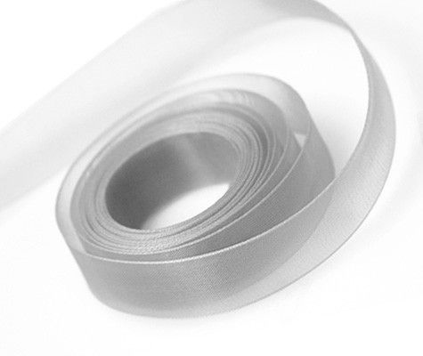 Silver - Sheer Chiffon Ribbon - 3/8" x 100 Yards