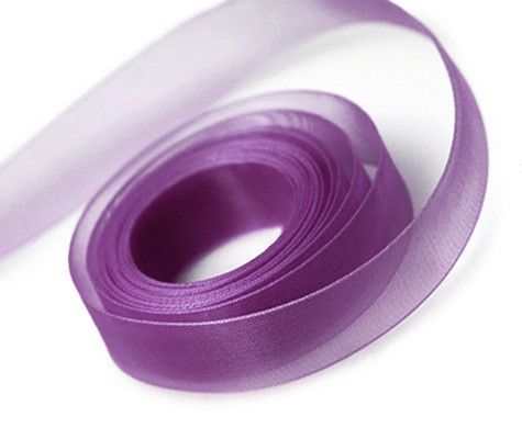 Plum - Sheer Chiffon Ribbon - 7/8" x 100 Yards