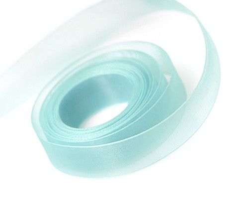 Aqua - Sheer Chiffon Ribbon - 7/8" x 100 Yards