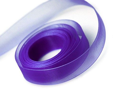 Regal Purple - Sheer Chiffon Ribbon - 7/8" x 100 Yards
