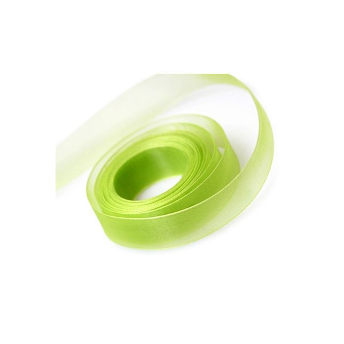 Spring Green - Sheer Chiffon Ribbon - 5/8" x 100 Yards