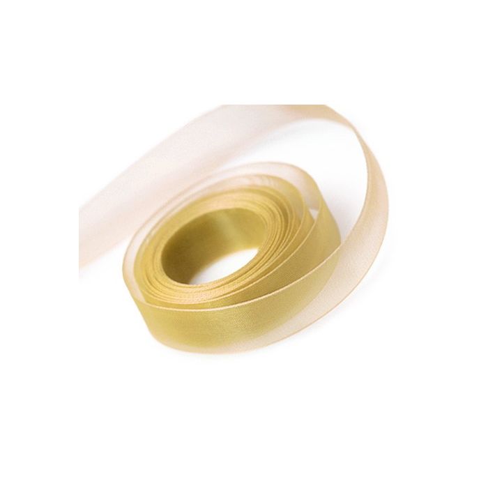 Gold - Sheer Chiffon Ribbon - 7/8" x 100 Yards