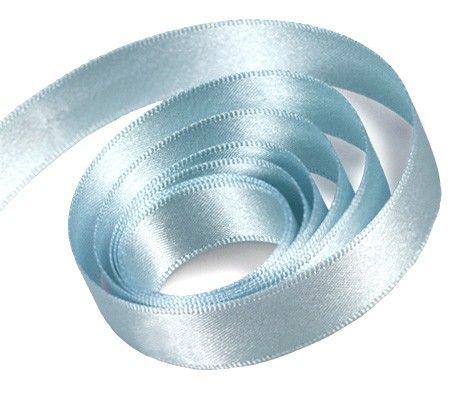 Light Blue - Silver Sheen Ribbon - 7/8" x 25 Yards