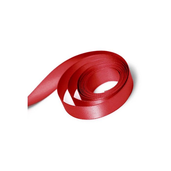Red - Single Face Satin Ribbon - 1/4" x 100 Yards