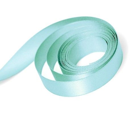Aqua - Single Face Satin Ribbon - 7/8" x 100 Yards