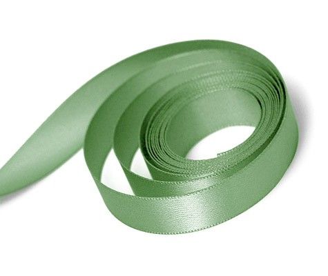 Sage Green - Single Face Satin Ribbon - 1/2" x 100 Yards