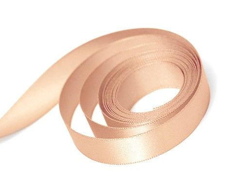 Petal Peach - Single Face Satin Ribbon - 7/8" x 100 Yards