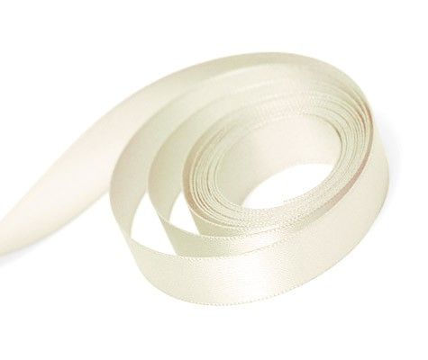 Ivory - Single Face Satin Ribbon - 7/8" x 100 Yards