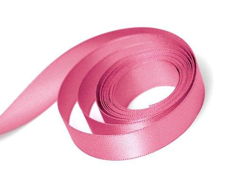 Bright Pink - Single Face Satin Ribbon - 7/8" x 100 Yards