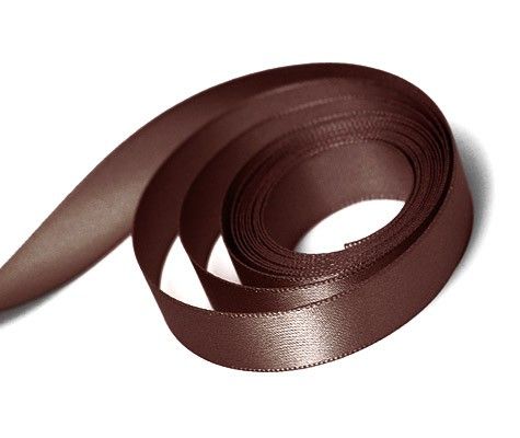 Chocolate - Single Face Satin Ribbon - 1/2" x 100 Yards