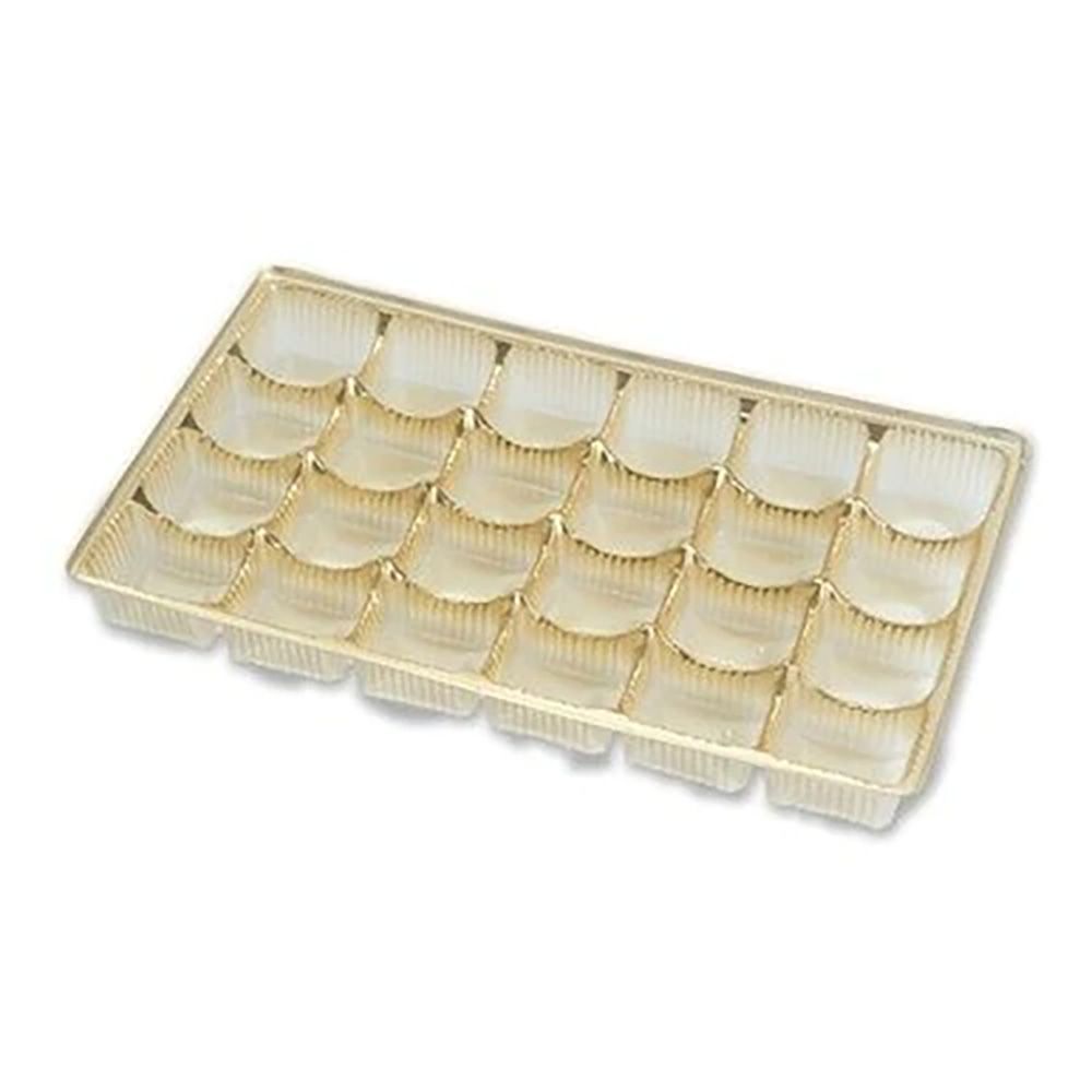 Gold - Ballo Candy Tray - (1 lb) 24 Piece - 9-1/8 x 5-1/4 x 1"