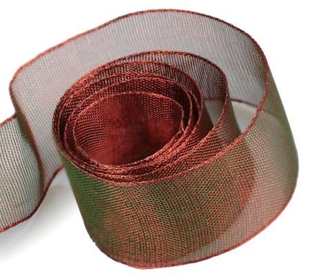 Red / Green - Soft Twinkle (Wired Edge) Ribbon - 2-1/4" x 50 Yards