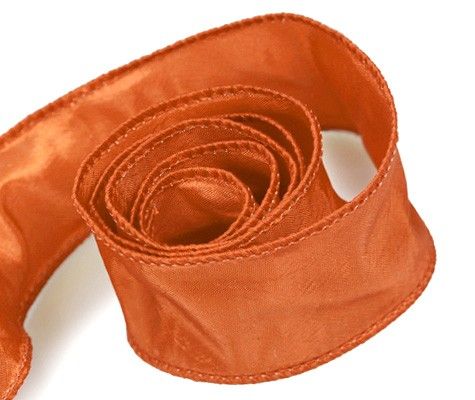 Burnt Sienna - Soiree (Wired Edge) Ribbon - 2-1/4" x 50 Yards