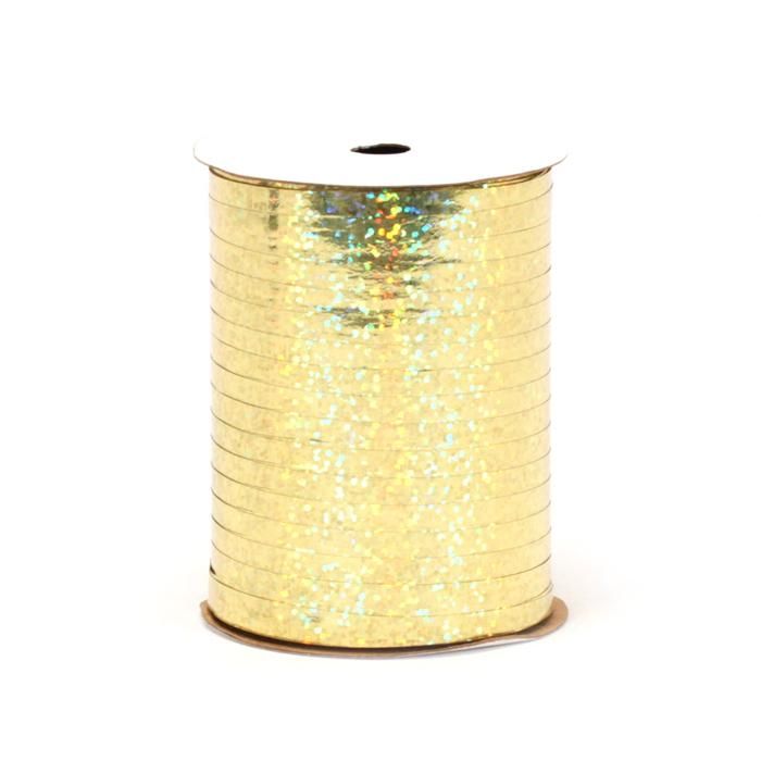 Gold - Glitter Curling Ribbon Uncrimped - 3/16" x 250 Yards