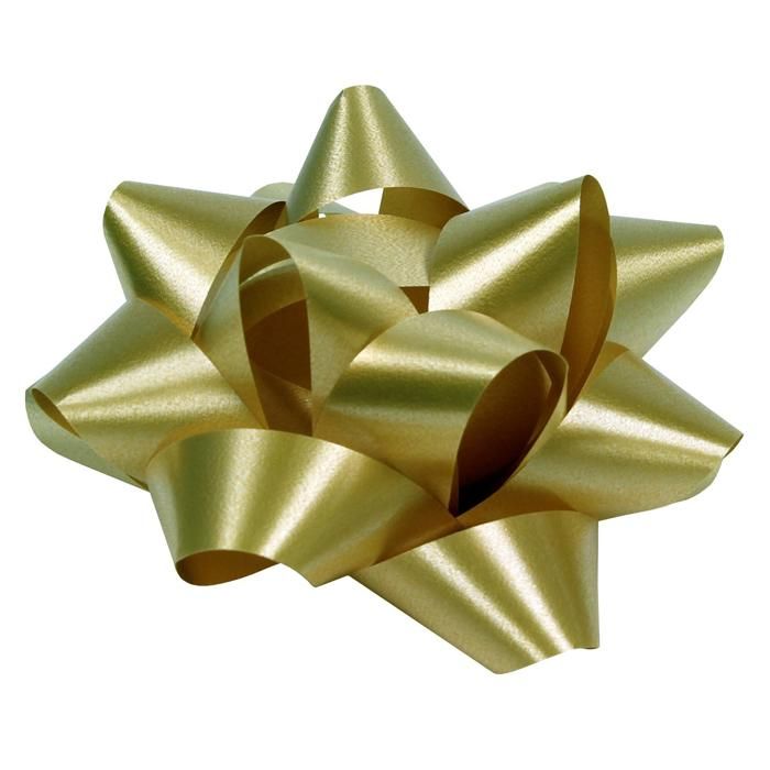 Gold - Splendorette Star Bow - 3-3/4" Width Bow with 15 loops (3/4" Ribbon)