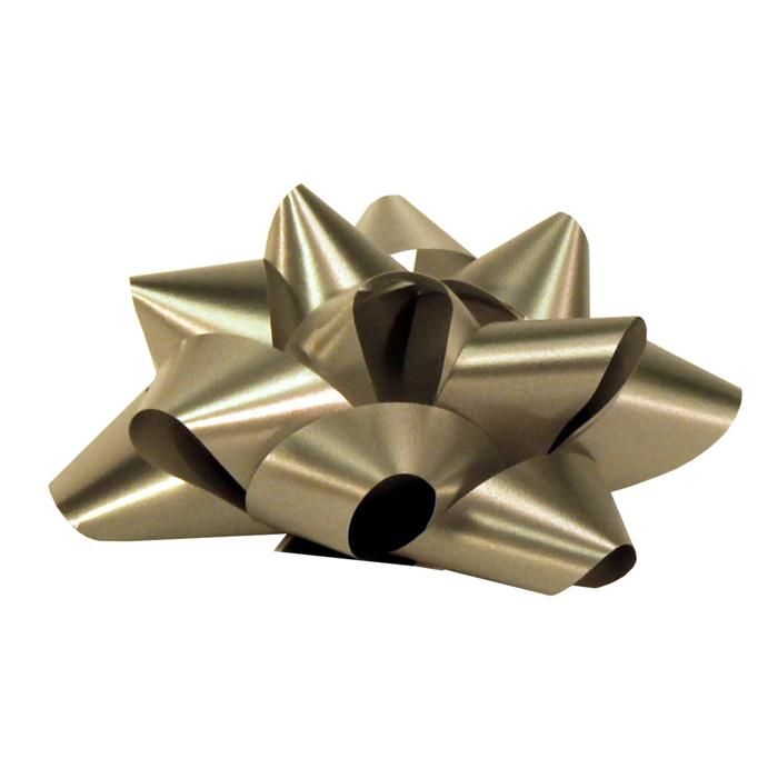 Silver - Splendorette Star Bow - 2-3/4" Width Bow w/14 Loops (1/2" Ribbon)