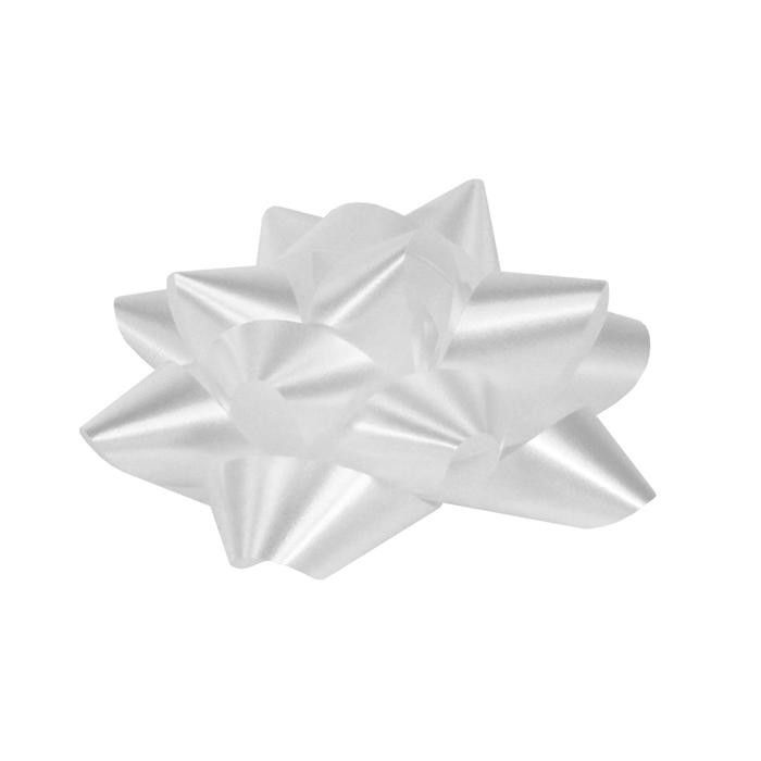 White - Splendorette Star Bow - 2-3/4" Width Bow w/14 Loops (1/2" Ribbon)