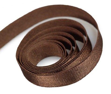 Brown - Stretch Satin Ribbon - 5/8" x 25 Yards