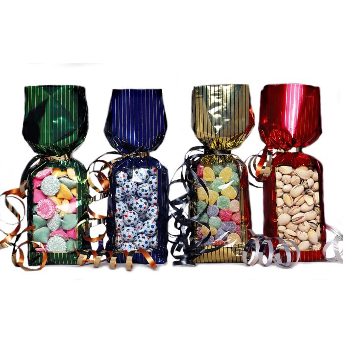Striped Window Stand Up Candy Bags