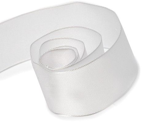 White - Sunrise Taffeta (Wired Edge ) Ribbon - 1-1/2" x 50 Yards